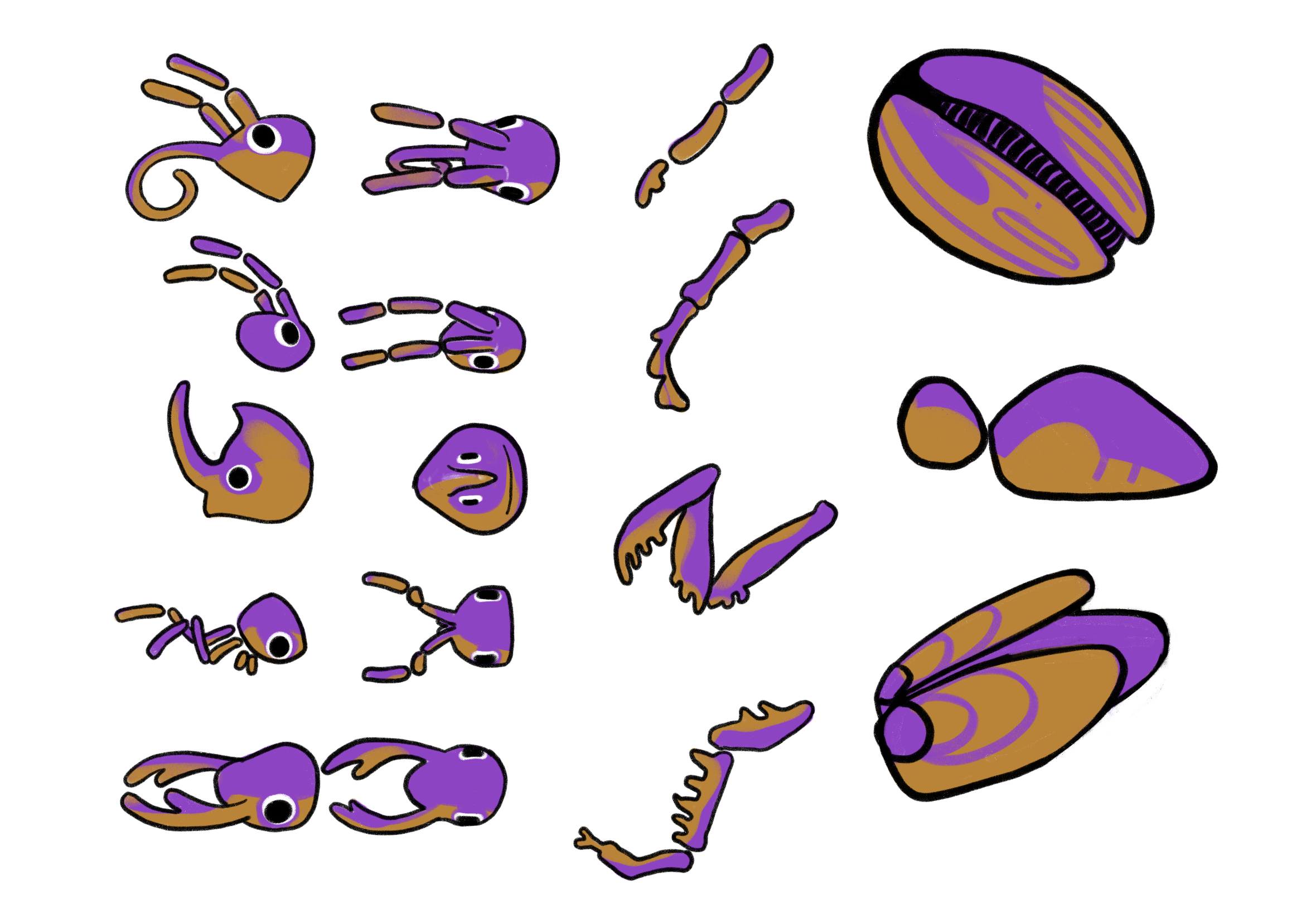 BugBox concept art establishing the bug customization visual style