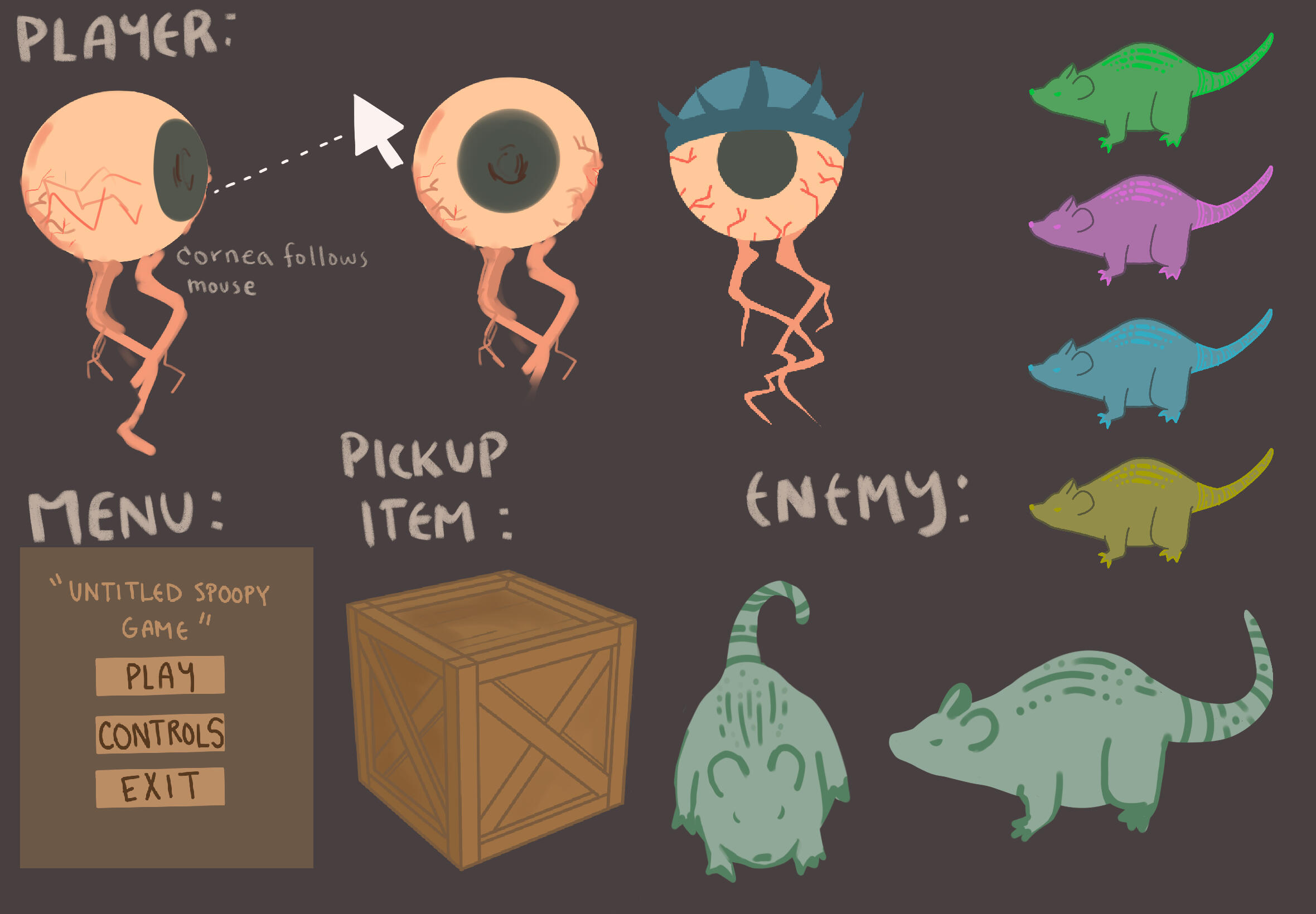 Concept art establishing Blink's horror environment