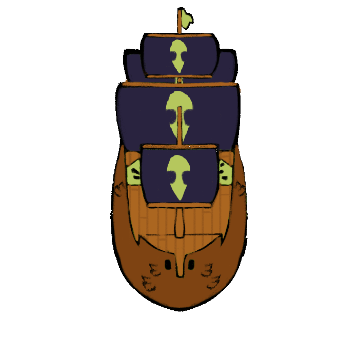 Player ship movement animation in Kiwi Kapitan
