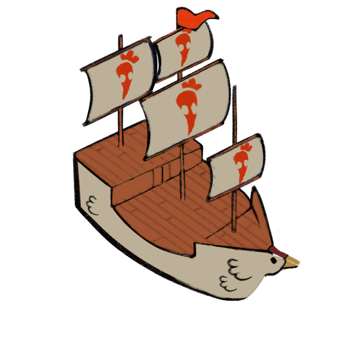 Enemy Chicken Ship art in Kiwi Kapitan