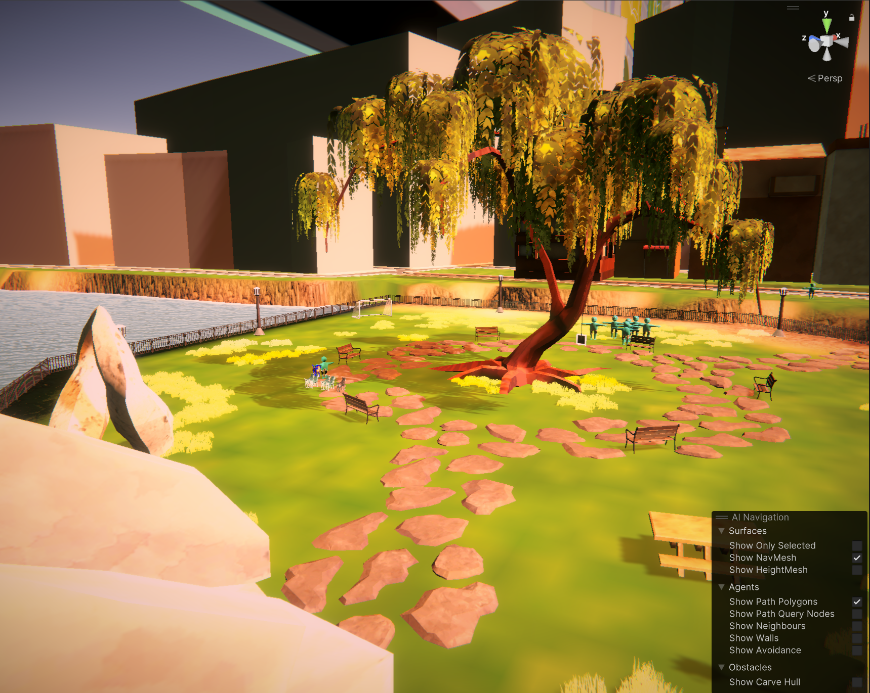 Peaceland willow tree asset art