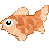 Original pixel-art fish design for Algae Cleaner