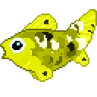 Original pixel-art fish design for Algae Cleaner, second alternate variant