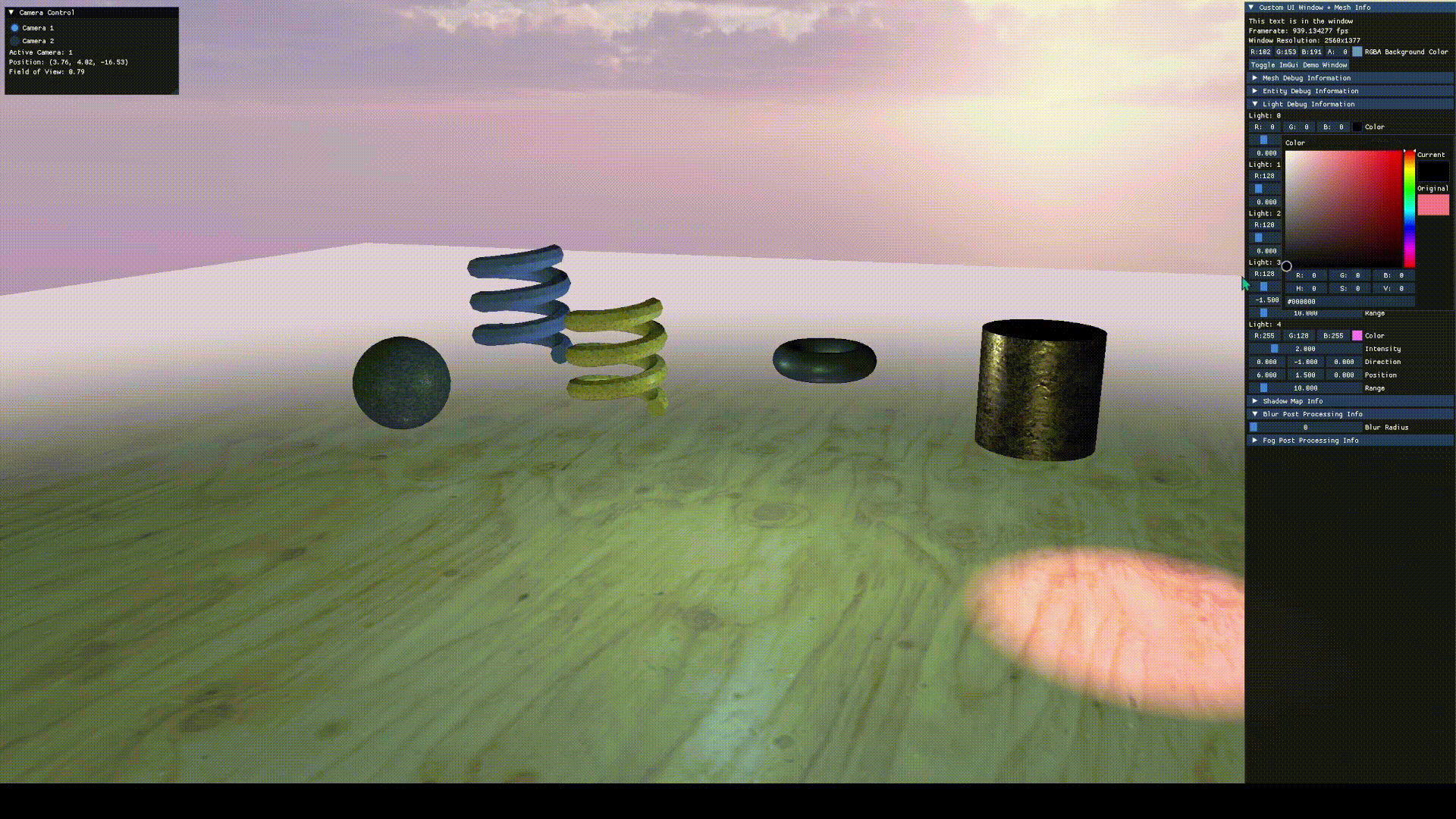 Real-time rendering demo from a custom DirectX 11 graphics engine
