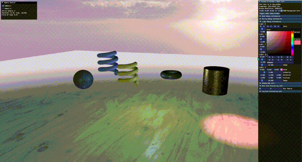 Real-time rendering demo from the custom DirectX 11 graphics engine