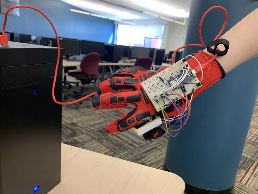 Alt Game Controller glove worn on the hand