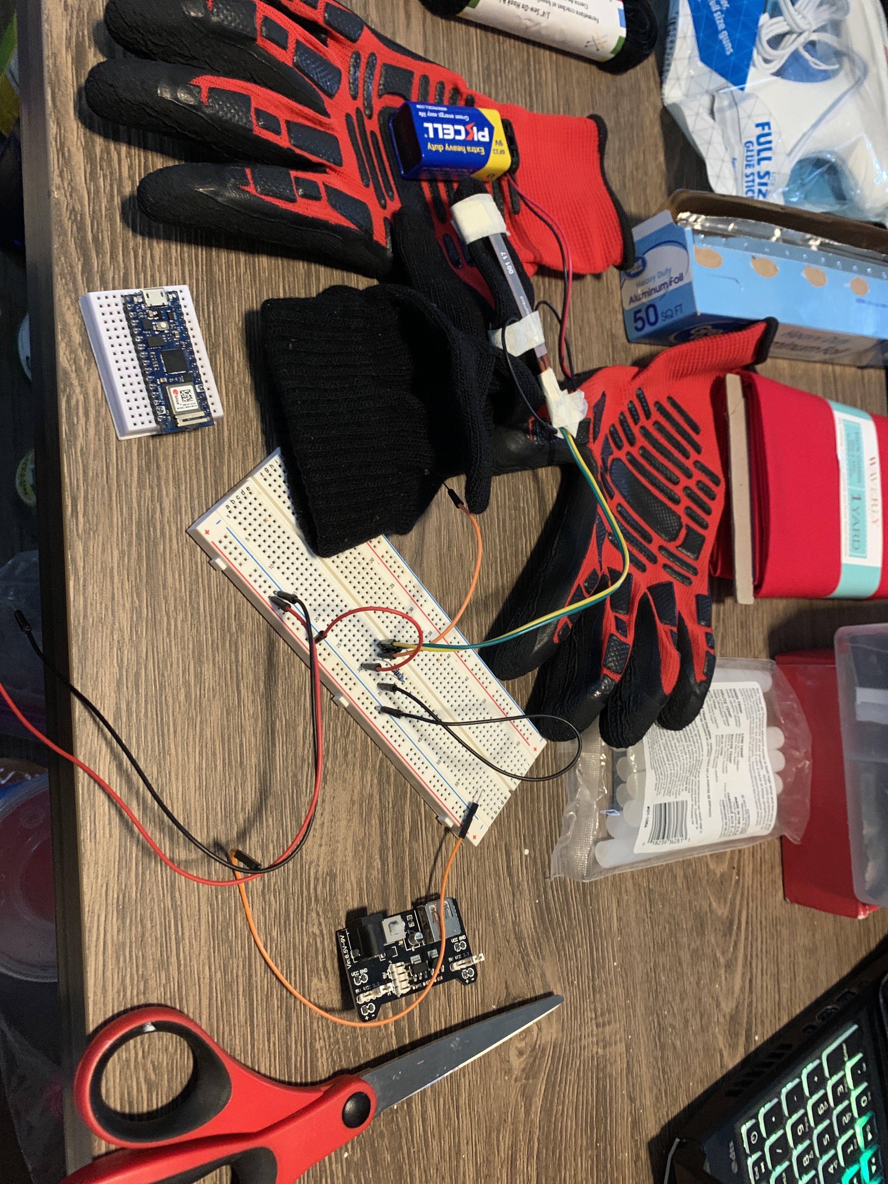Alt Game Controller glove, finished build detail